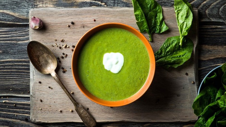 špenátová polievka