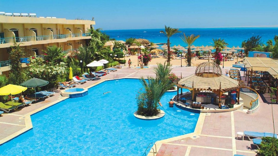 Hotel Bella Vista v Egypte, bazén, more