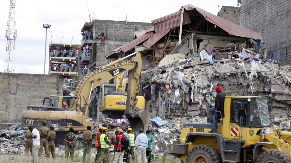 Nairobi zrútená budova