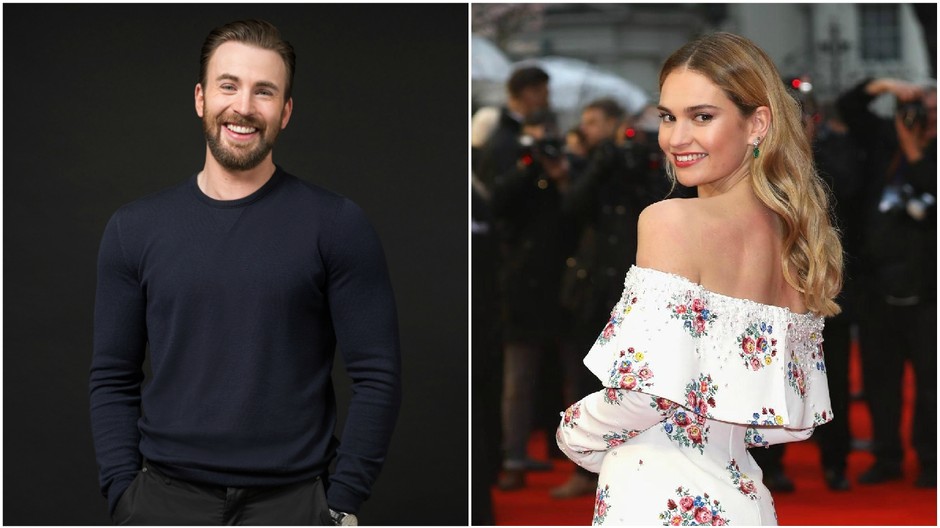 chris evans lily james