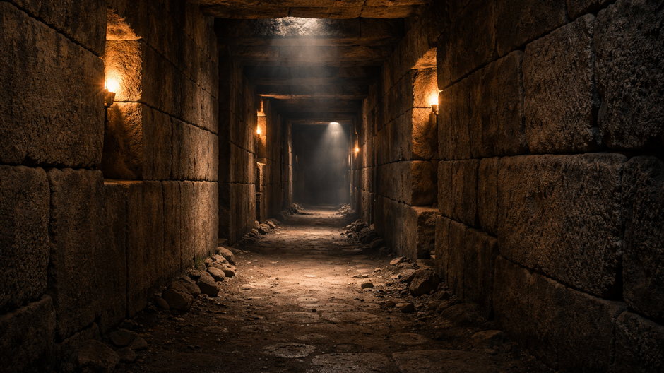 Podzemný kamenný tunel inkskej civilizácie pod historickým mestom Cusco