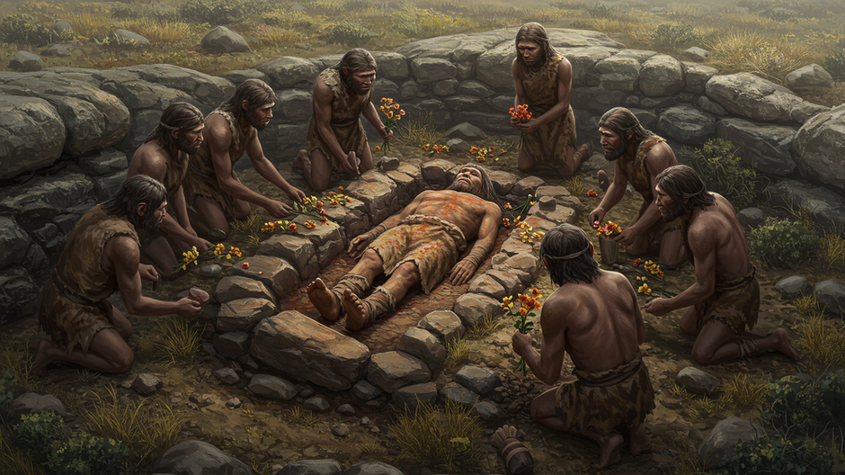 Neandertálci a pohreb