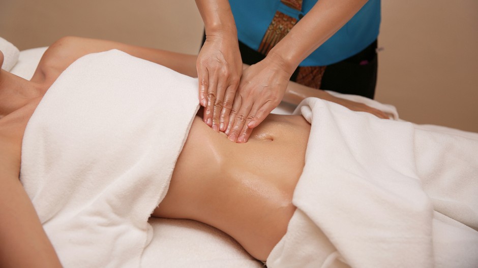 brucho, masáž brucha