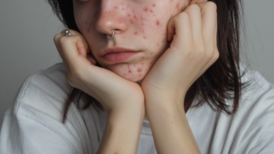 zena s akne