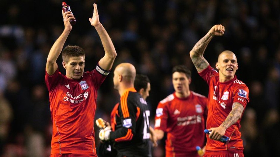 radosť Škrtel a Gerrard