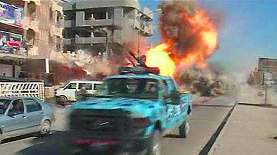 Autentický záber na vybuchujúcu bombu v irackom meste Kirkúk