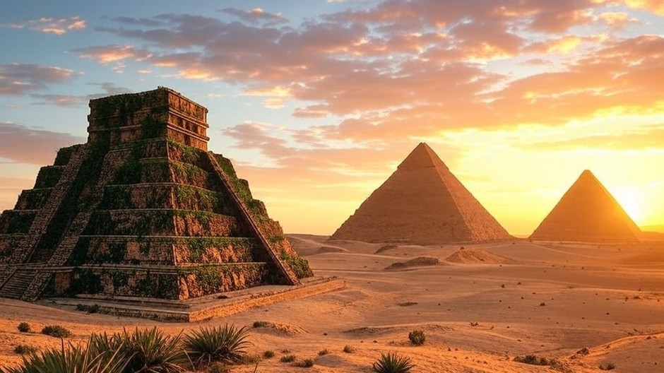 mayan-and-egyptian-pyramids