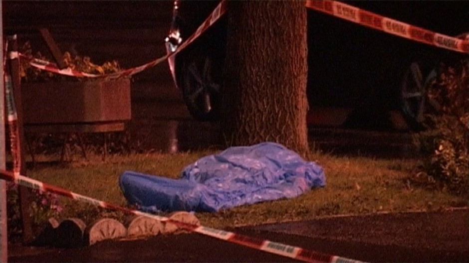 zrazená mladá žena na priechode pre chodcov