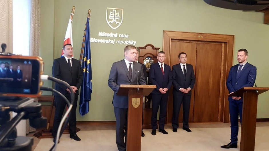 Koaliční lídri a Pellegrini 