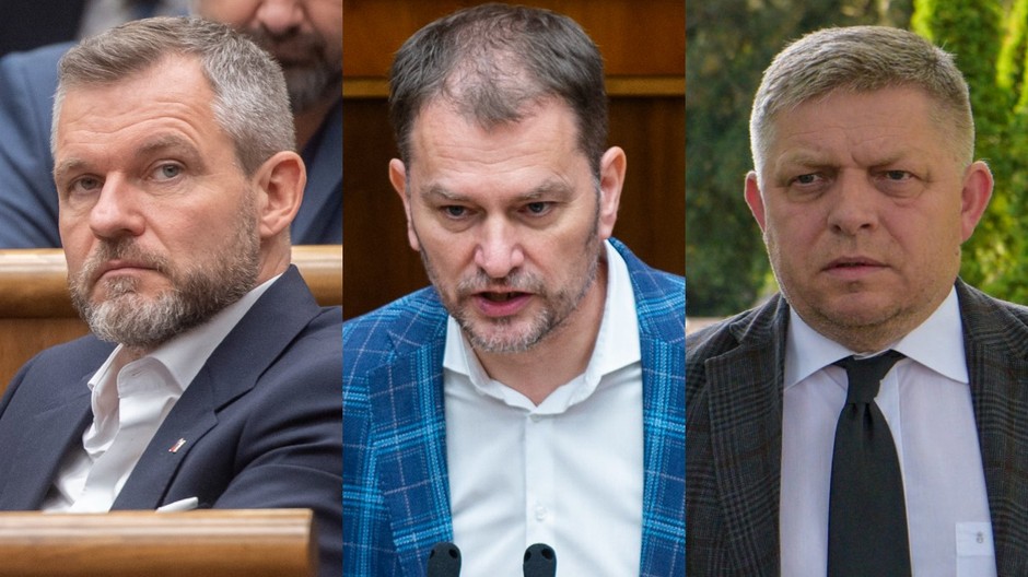 Koláž/ Pellegrini, Matovič, Fico/ TASR