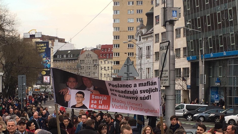 Zhromaždenie Bratislava - Rok po vražde Jána Kuciaka a Martiny Kušnírovej 