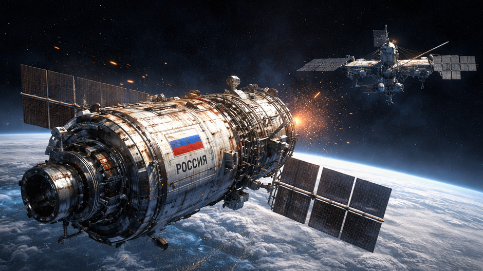 Ruský vesmírny modul sa odpája od Medzinárodnej vesmírnej stanice na orbite Zeme, symbol plánov Moskvy na vlastnú vesmírnu stanicu
