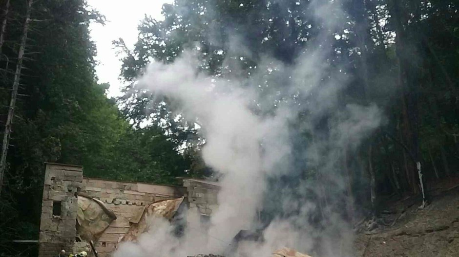 Požiar opustenej budovy na Železnej studničke