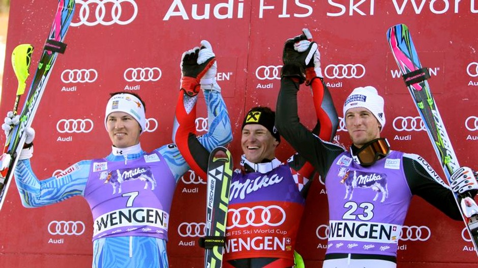 Ivica Kostelič na stupni víťazov