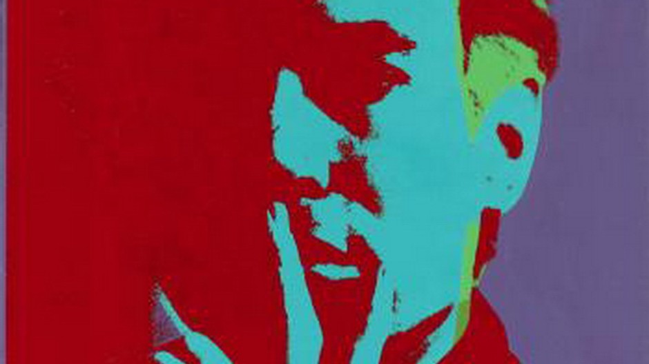 Autoportrét Andy Warhol, fialový, zelenkavý, červený