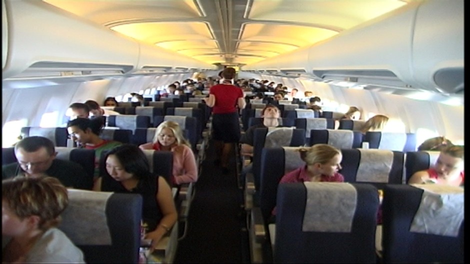 lietadlo zvnutra ludia