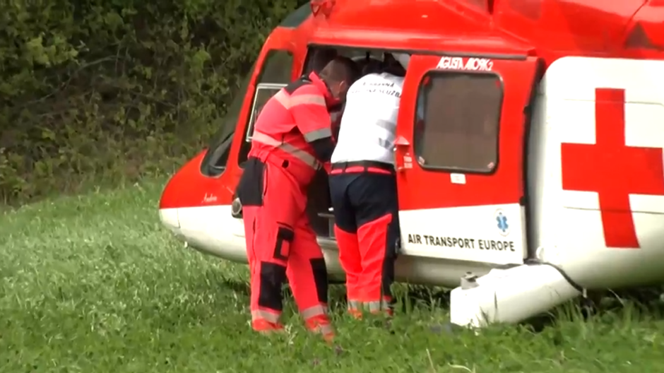 vrtuľník záchranári