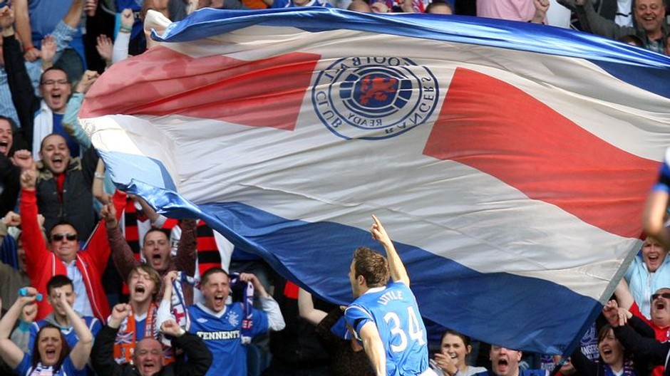 oslava golu Glasgow Rangers