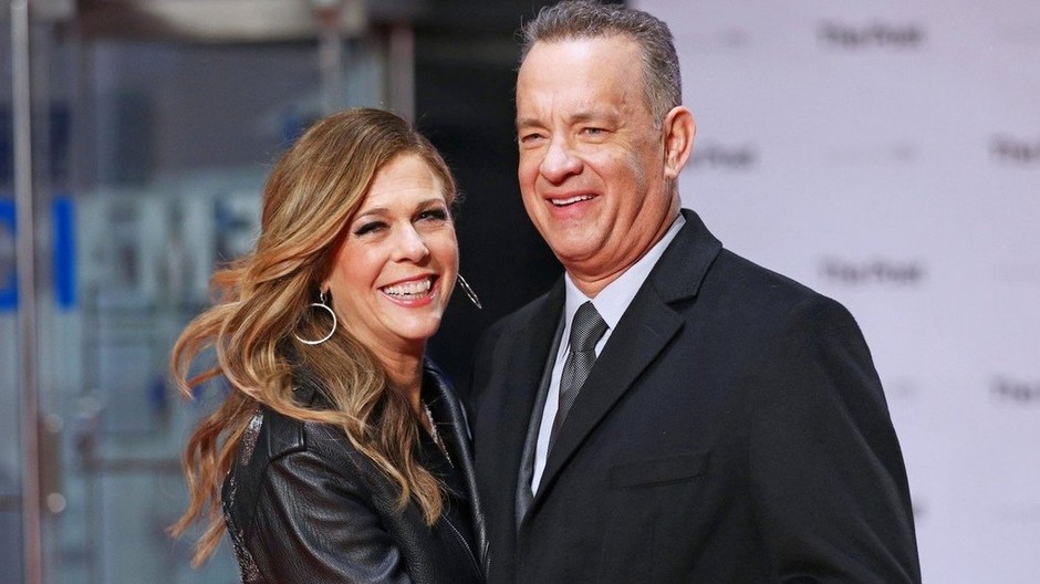 Tom Hanks s manželkou