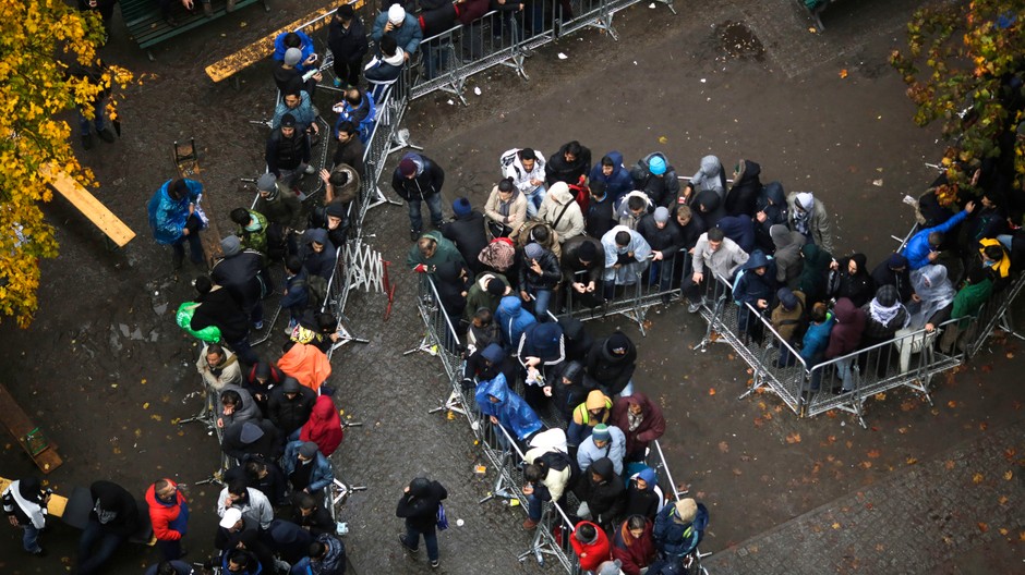 Nemecko utečenci ilustračné foto