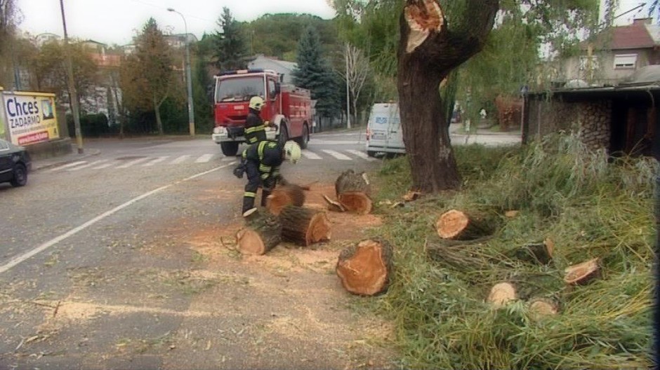 Hasiči zasahovali v Bratislave kvôli silnému vetru