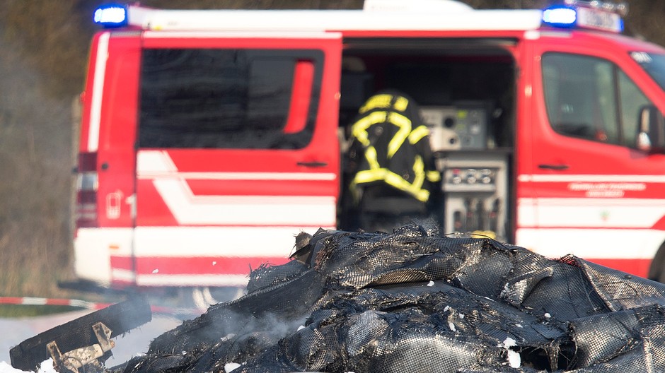 Nemecko, nehoda,  pád lietadla