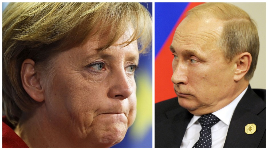 Angela Merkel a Vladimir Putin