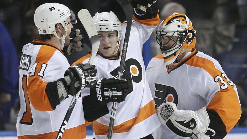 Andrej Meszároš so spoluhráčmi z Philadelphie