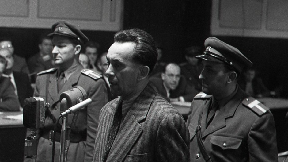 Leon Bunta, člen POHG pred súdom v roku 1958