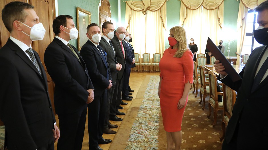 Stanislav Čajka u prezidentky Zuzany Čaputovej