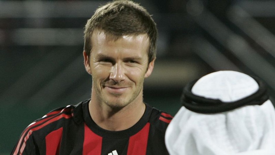 Beckham s AC Miláno v Dubaji