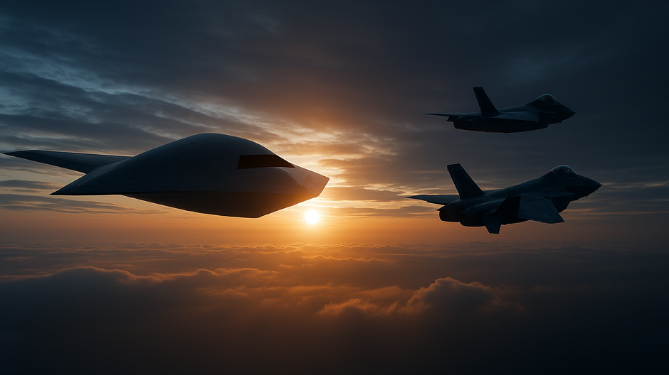 Stealth dron GJ-11 vo formácii so stíhačkami J-20 v oficiálnych záberoch čínskeho letectva.