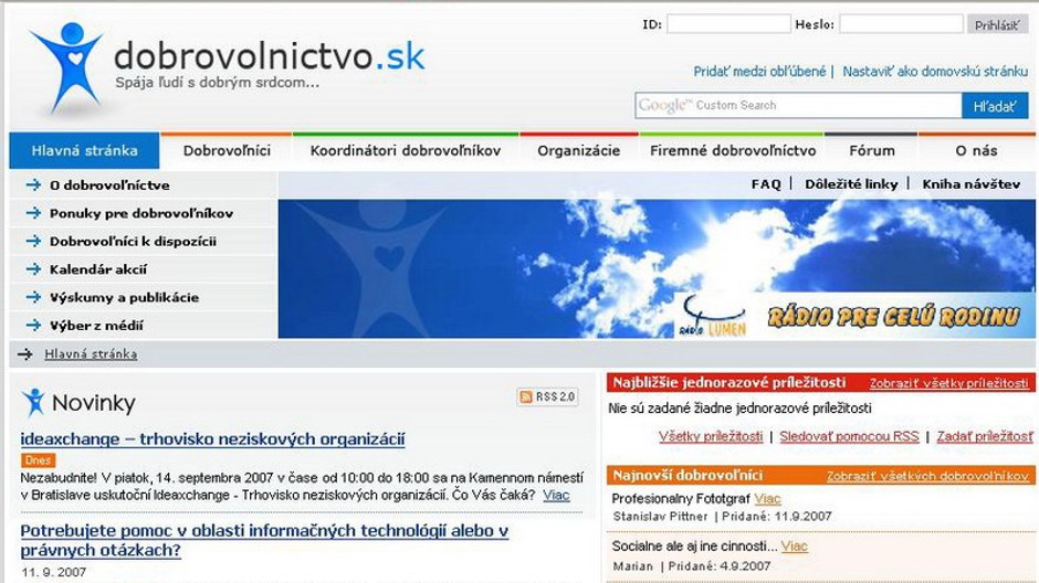 web dobrovolnictvo
