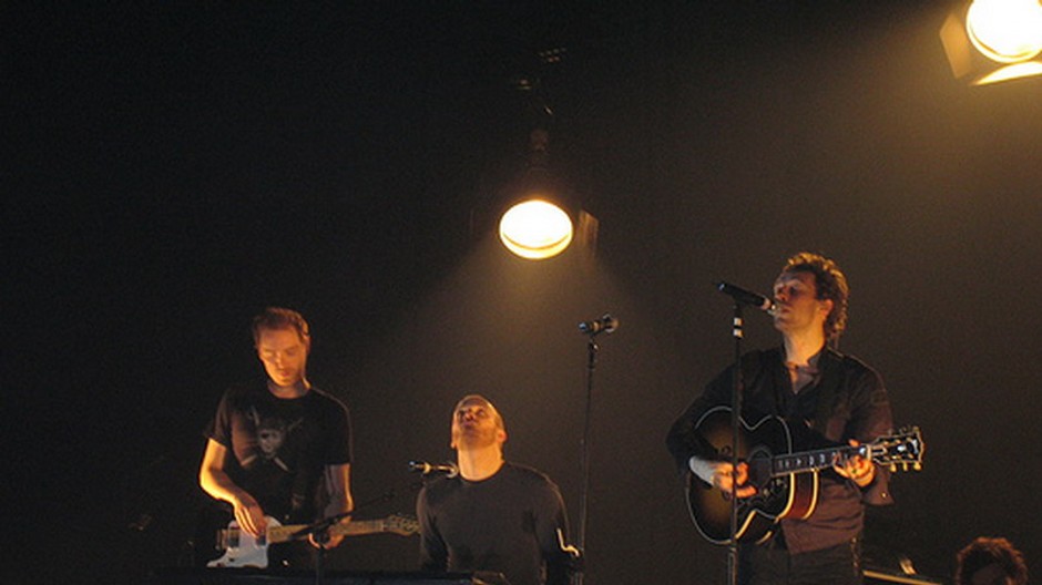 Coldplay na pódiu
