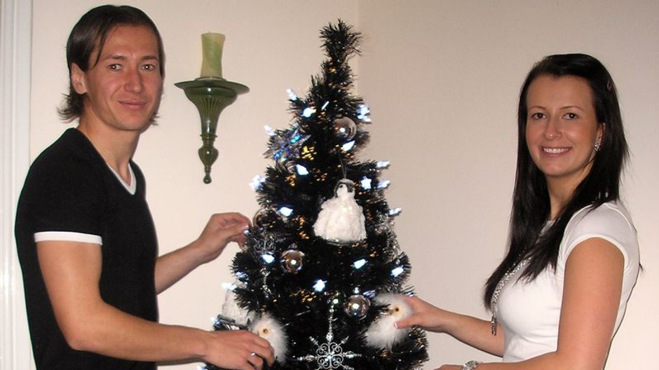 Marek Čech na Vianoce s priateľkou