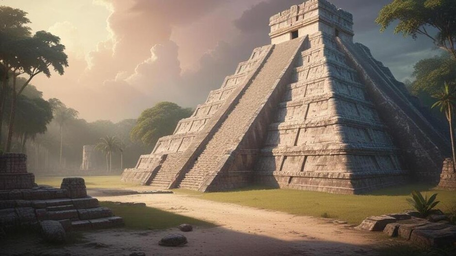 Ancient-Mayan-City-pastel-soft-tones