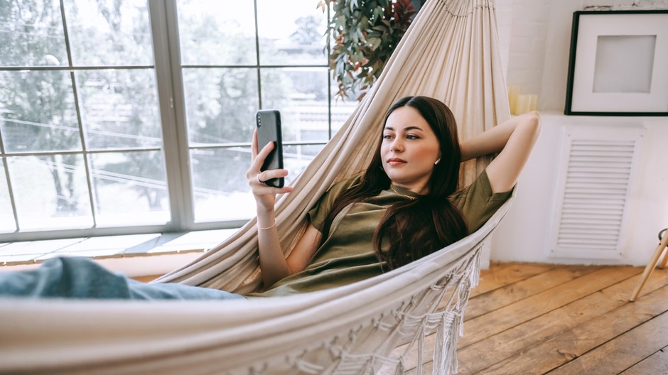 žena, bývanie, relax