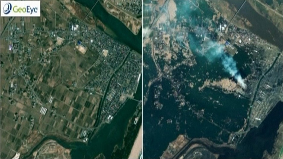 Japonsko pred a po katastrofe