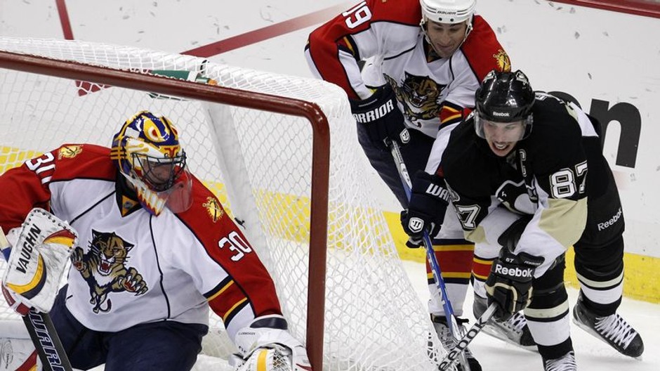 Crosby v zápase proti Floride