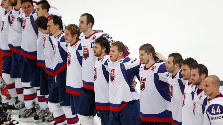 hokejisti Slovenska po výhre nad Kanadou