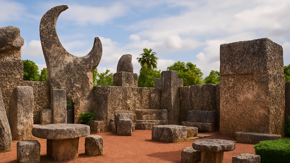 Coral Castle v Homesteade na Floride, postavený Edwardom Leedskalninom