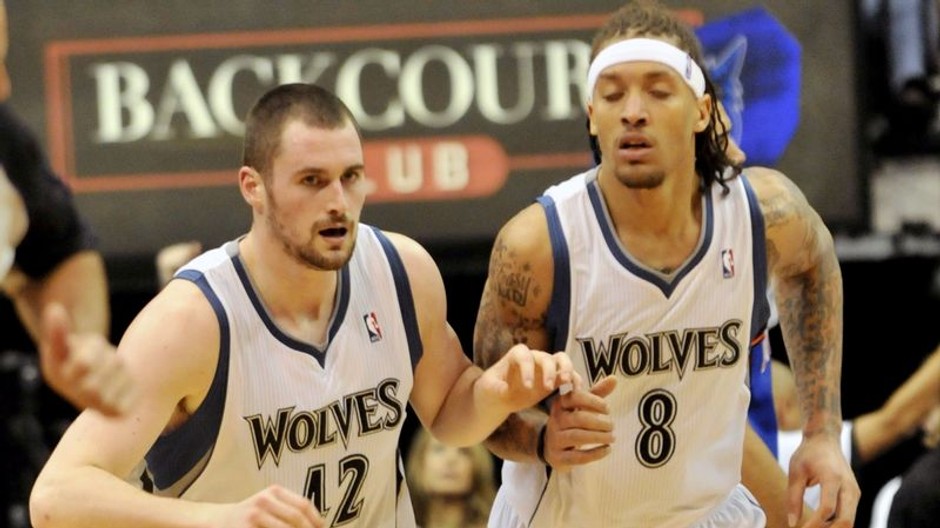 Kevin Love a Michael Beasley z Minnesoty Timberwolves