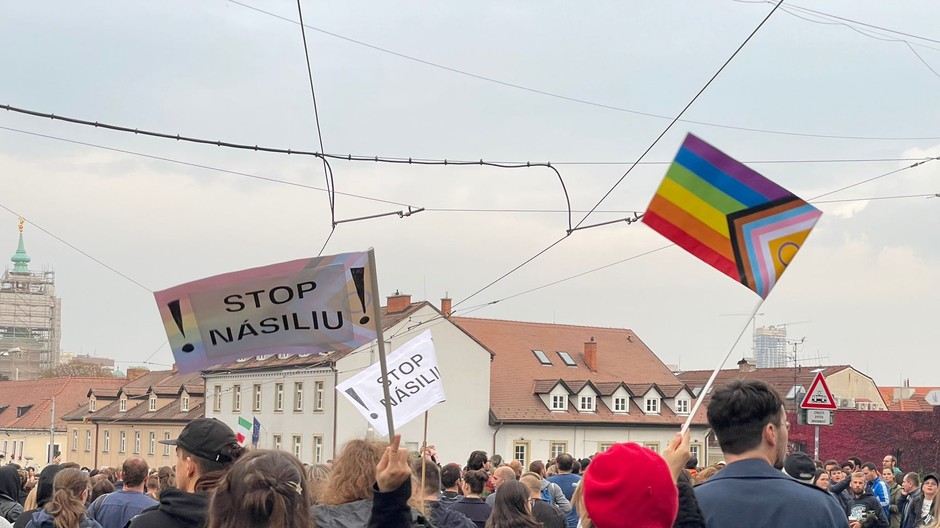 Protest na podporu LGBTI komunity