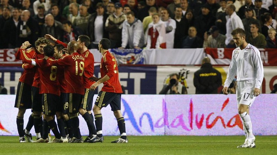 Beckham v repre proti Španielsku