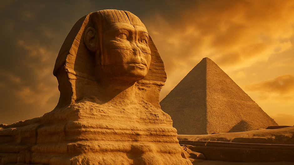 Veľká sfinga v Gíze, Egypt.