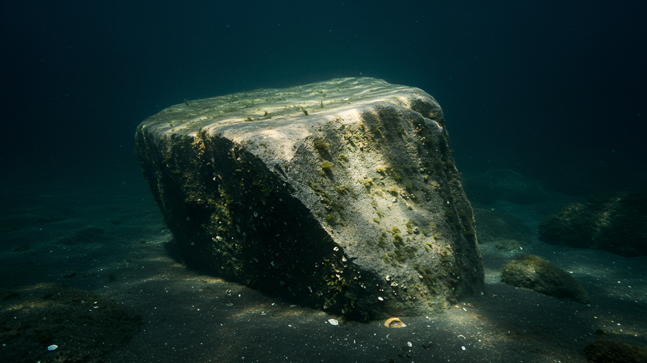 Kameň na dne mora