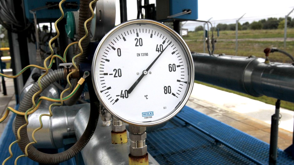 Manometer tlaku plynu v Gazprome