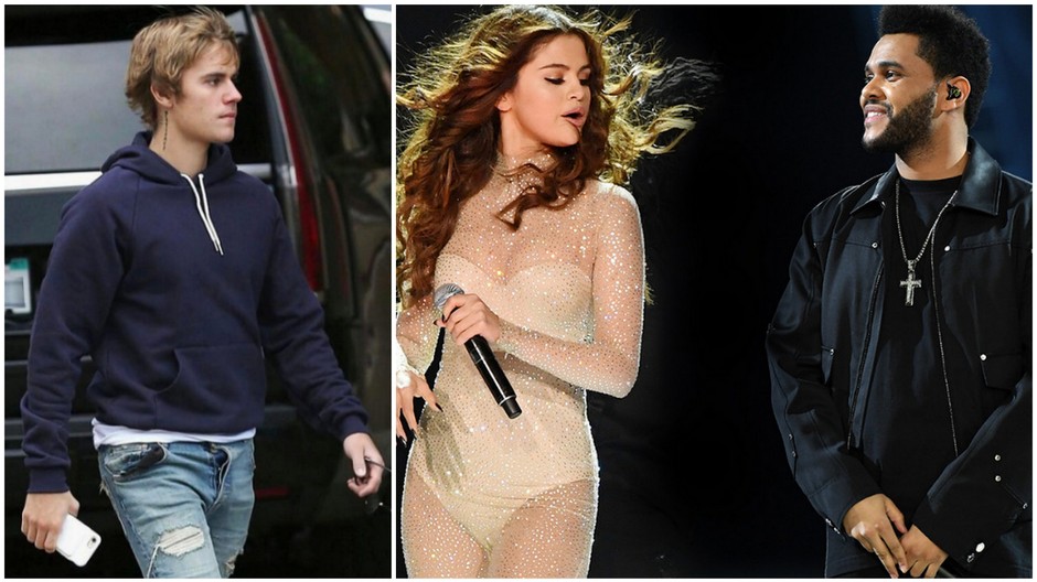 Justin Bieber, Selena Gomez, The Weeknd