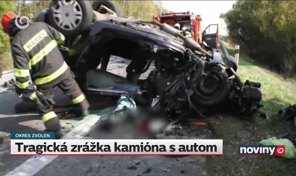 Tragická zrážka kamióna s autom