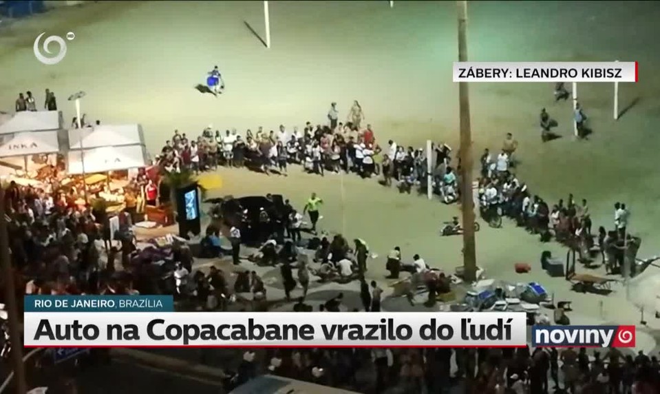 Auto na Copacabane vrazilo do ľudí